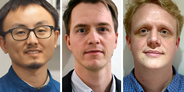Yi Yu, Thomas Christensen and Lars Søgaard Rishøj all become Villum Young Investigators. Picture: DTU Fotonik.